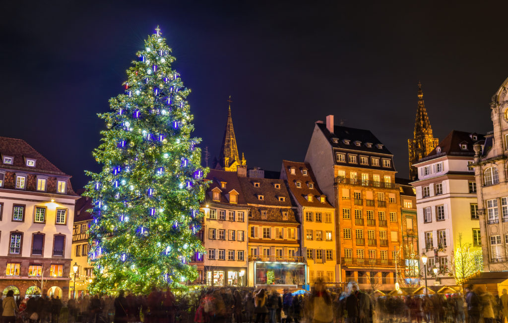 Sapin de Noël magistral Place Kléber à Strasbourg